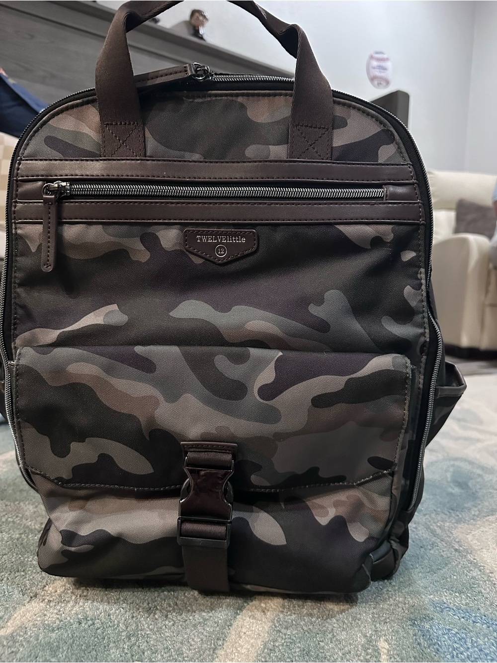 Twelve little camo backpack / diaper bag